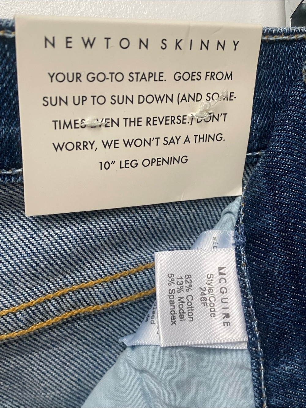 Anthropologie Hey There Stud Blue McGuire Newton High-Rise Skinny Jeans size 28 - Picture 8 of 11